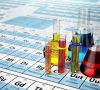 Science chemistry concept. Laboratory test tubes and flasks with