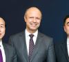 Pleased about the change of ownership of Kraussmaffei Group: Ting Cai, Chairman and CEO der China National Chemical Equipment Co. Ltd. (CNCE), Dr. Frank Stieler, CEO of Kraussmaffei Gruppe and Chen Junwei, CEO of Chemchina Finance Co. Ltd. (Source: Kraussmaffei).