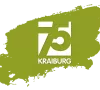 75-Jahre-Emblem auf grüner Farbe